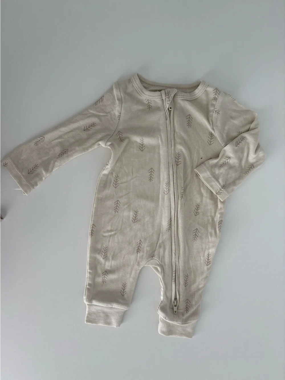 cloud island Neutral Tone Pajama Set with Mint Bib and Cream Blanket newborn